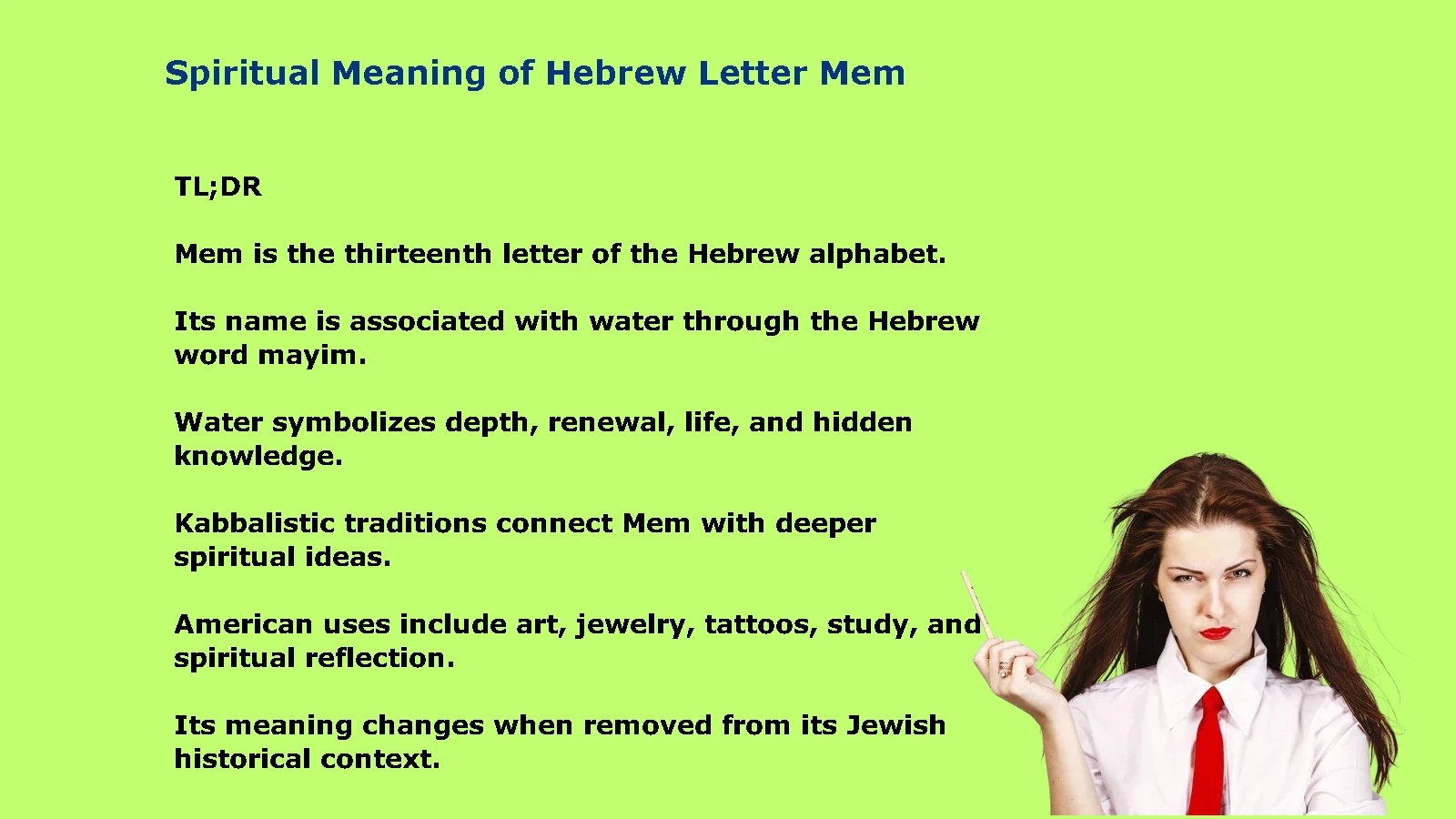 Spiritual Meaning of the Hebrew Letter Mem: Water, Wisdom & Transformation