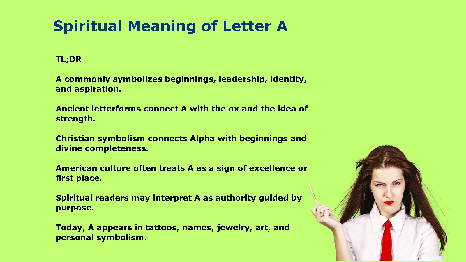 Spiritual Meaning of Letter A: New Beginnings, Leadership & Growth